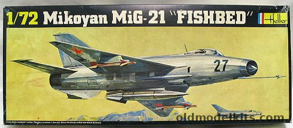 Heller 1/72 Mig-21 Fishbed, 252 plastic model kit